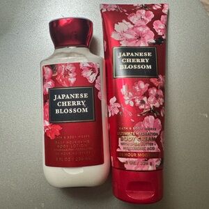 Bath & Body Works Japanese Cherry Blossom Body Lotion and Cream Set